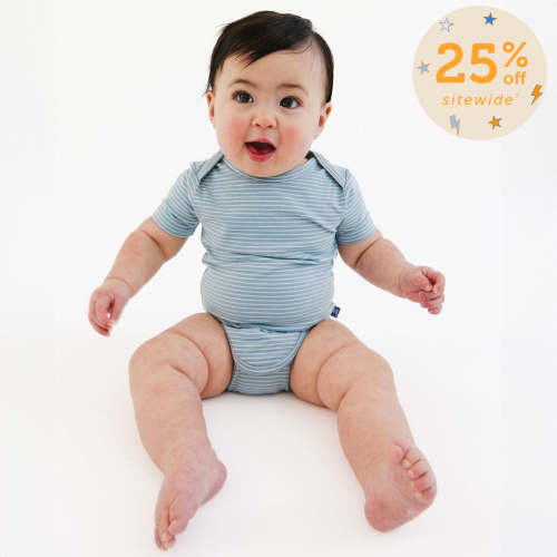 forget me not egret stripe cloudstretch™ magnetic bodysuit – Magnetic Me