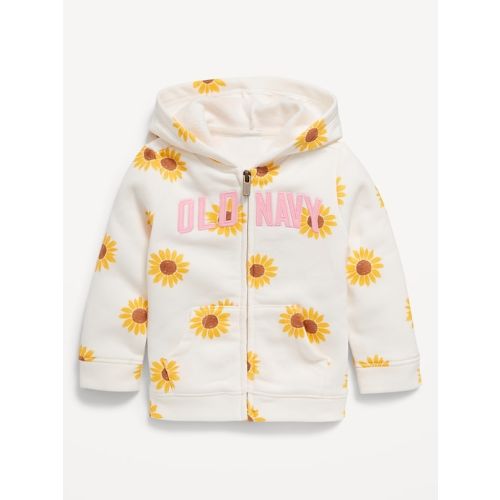 Printed Logo-Graphic Zip Hoodie for Baby