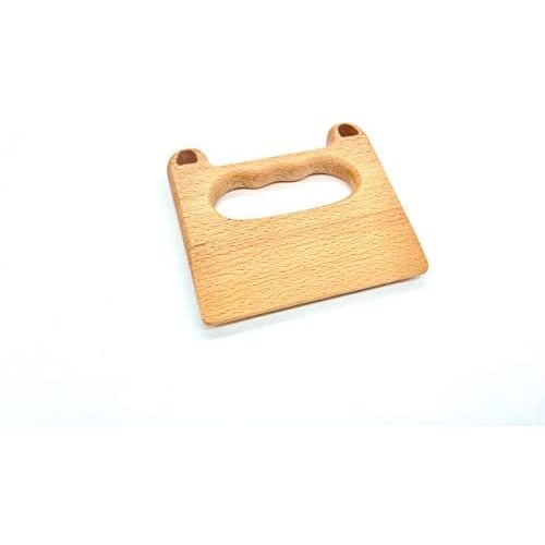 Wooden Kids Kitchen Knife - Toddler Knife Montessori - Krinkle Cutter Knife for Children - Child Real Wood Tool Knives for Cooking and Cutting - Veggies Fruits Slicer (Design 1)