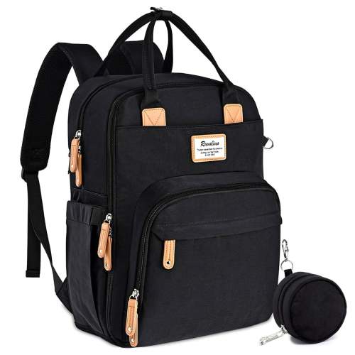 Ruvalino Classic Diaper Bag Backpack - Black