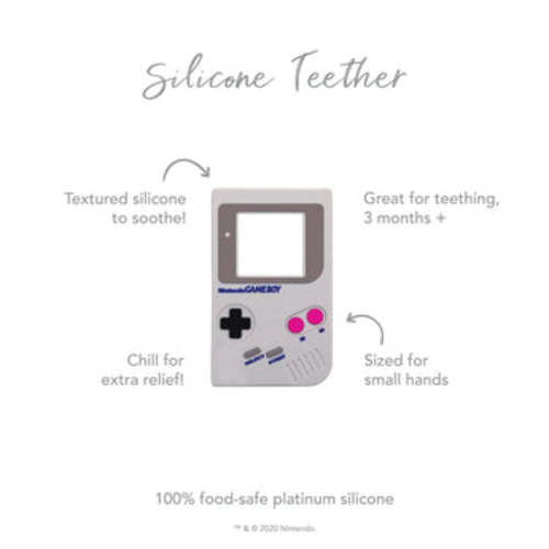 Game Boy Silicone Baby Teether with Shape and Texture – Nintendo | Bumkins Baby