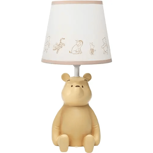 Lambs & Ivy Disney Baby Storytime Pooh 3D Table Lamp with Shade
