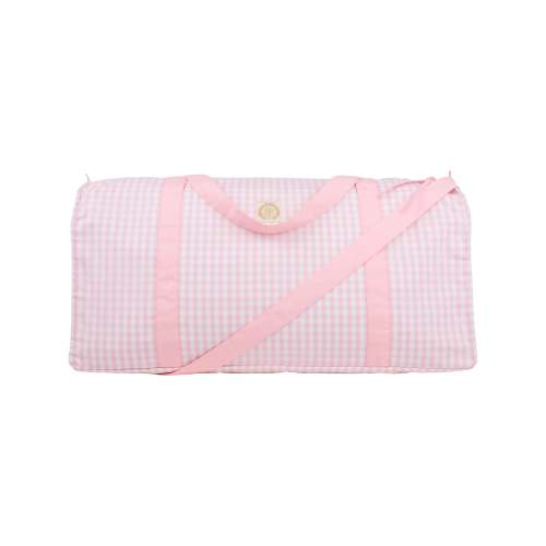 Logan's Long Weekend Bag - Sandpearl Pink Gingham with Sandpearl Pink