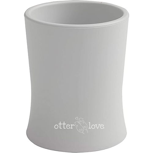 otterlove Silicone Baby & Toddler Training Cup - Pediatric OT Approved - 100% Platinum Pure LFGB Silicone - Unbreakable - Plastic Free - Tiny Cup Perfect for Baby Led Weaning (Sand)