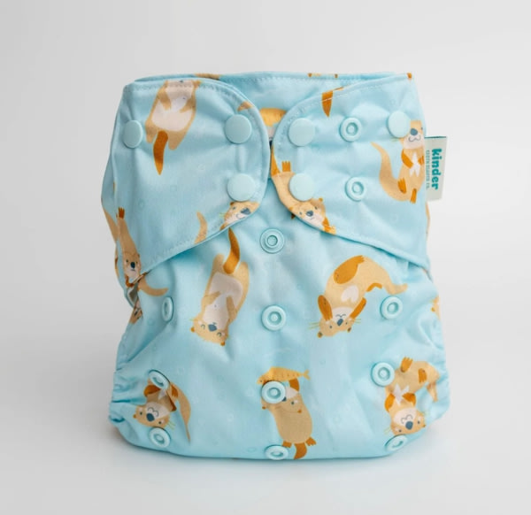 Animals and Insects: Essentials Pocket Cloth Diaper with Athletic Wicking Jersey, Grows with your Baby