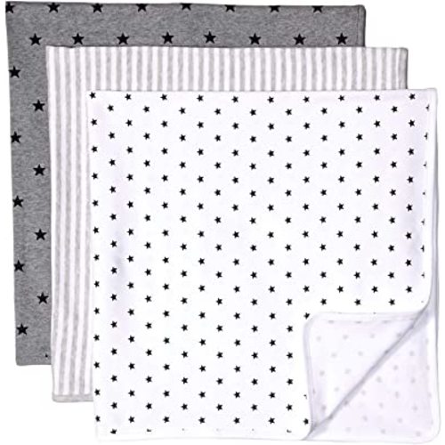 Amazon Essentials Unisex Kids' Swaddle Blankets, Pack of 3