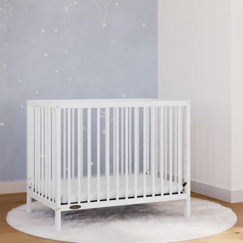Graco Teddi 4-in-1 Convertible Mini Crib with Mattress Natural/White