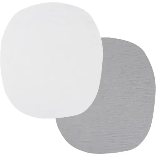 Muslin Bassinet Sheets 24" x21" Compatible with Graco Pack ‘n-Play Dome LX Bassinet, Small Round Bassinet Sheets 2 Pack 100% Cotton White and Grey