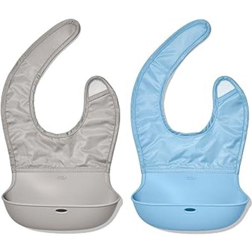 OXO Tot Roll-Up Bib - 2 Pack - Drizzle and Dusk