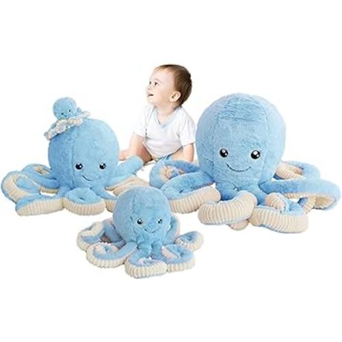 DENTRUN Octopus Stuffed Animals, Giant Octopus Plush Doll Play Toys for Kids Girls Boys Adults Birthday Xmas Halloween Present Stuffed Sea Animals Plushie, 7/16/24/32 Inches, 5 Colors