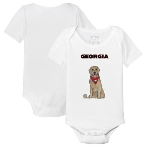 Georgia Bulldogs Tiny Turnip Infant Golden Retriever Bodysuit - White