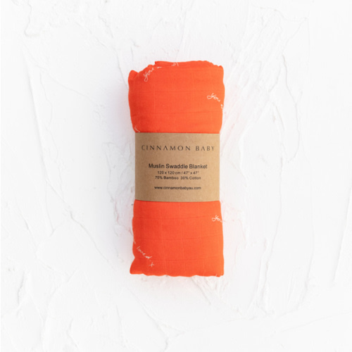 You Are So Loved Swaddle - Blood Orange | Cinnamon Baby
