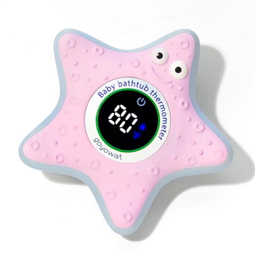 Baby Bath Thermometer with LED Display & Floating Crab Toy - 2-in-1 Color-Coded Alerts(Cold/Comfortable/Hot) | Bath Temperature Monitor, Adorable Floating Toys for Infants, Nursery Essentials