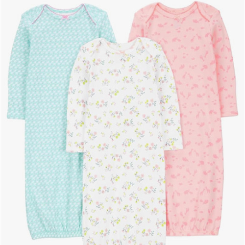 Simple Joys by Carter's Baby Girls' 3-Pack Cotton Sleeper Gown