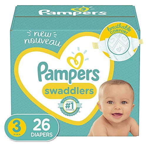 Pampers Swaddlers Newborn Diapers Size 3, 26 Count, 2 Pack