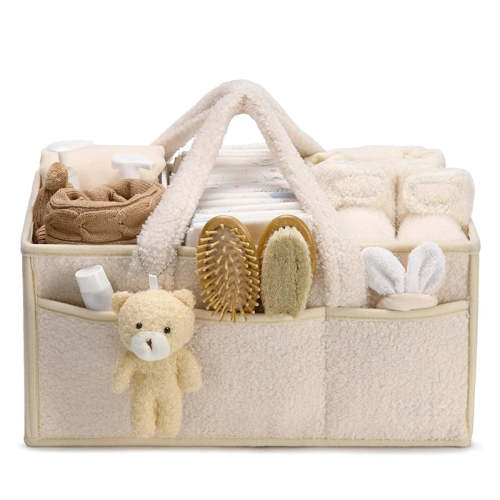 Portable Nappy Caddy Organizer -Baby Essentials Basket
