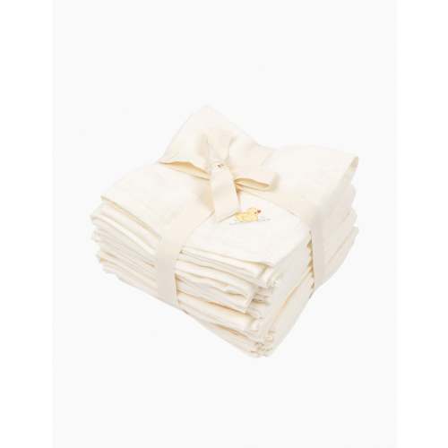Nuvoli 10 Pack Muslin Cloth in Antique White