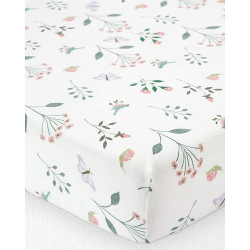 Baby Organic Cotton Standard Crib Sheet - Style,Rosebud