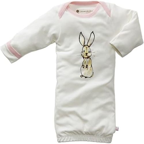 Babysoy Organic Jane Goodall Animal Print Baby Sleeper Gown/Sleepsack Rabbit 0-3 Months