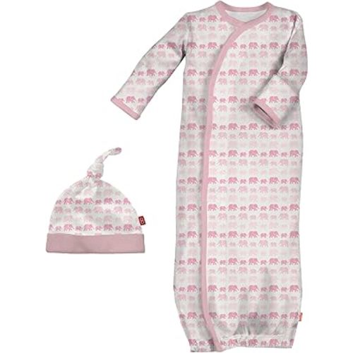 Magnificent Baby Baby Magnetic Modal 2 Piece Gown and Hat Set