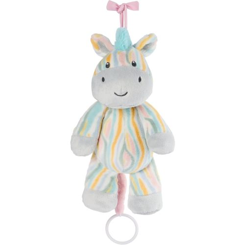 GUND Baby Safari Friends Musical Zebra Pull-Down Plush, Travel Friendly Sensory Toy with Stroller Loop for Ages 0 and Up, Rainbow, 12""""