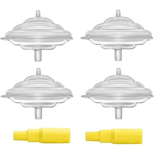 Maymom Backflow Protector Compatible with Spectra S2 S1, 9 Plus Breastpumps with Bonus Flange Adapters. Replacement Spectra Pump Parts Backflow Protector Silicone Diaphragm; 4 pc
