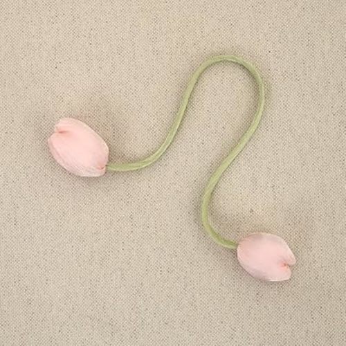 Handmade Tulip Curtain Holdbacks Clips Window Drape Twist Tie Backs for Women, Girls Bedroom Decorative Draperies Holdbacks (Pink, One Size)