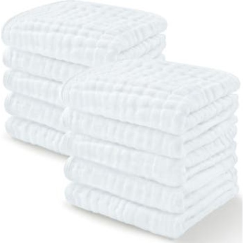 Muslin Washcloths - Pack of 10