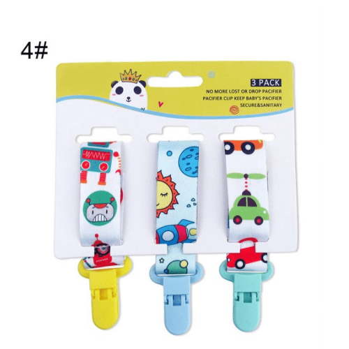 Windfall Baby Pacifier Clips, 3Pcs Universal Holder Leash, Teething Toys Teethers, Cute Cartoon Dummy