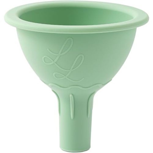 Lowcountry Littles Silicone Funnel for Baby Formula, Kitchen Use - Green
