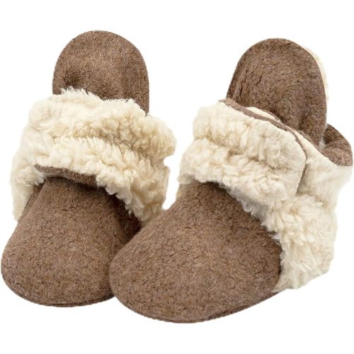 Zutano Baby Boys' Cozie Fleece Baby Booties With Grippers