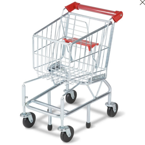 Melissa & Doug Metal Grocery Shopping Cart Toy