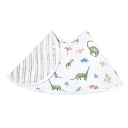 Essentials Cotton Muslin Burpy Bib - Dinosaurs