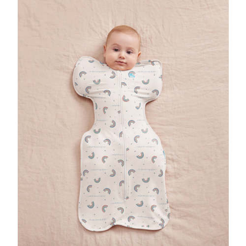 Swaddle Up™ 1.0 TOG Cotton White Rainbow Dream