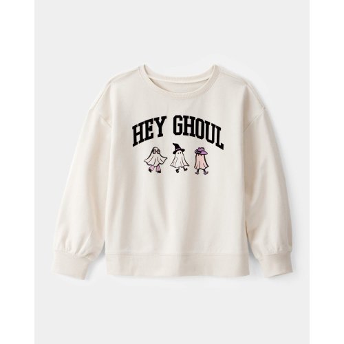 Kid Halloween Hey Ghoul Pullover Sweatshirt - Ivory - Carter's | Carter's
