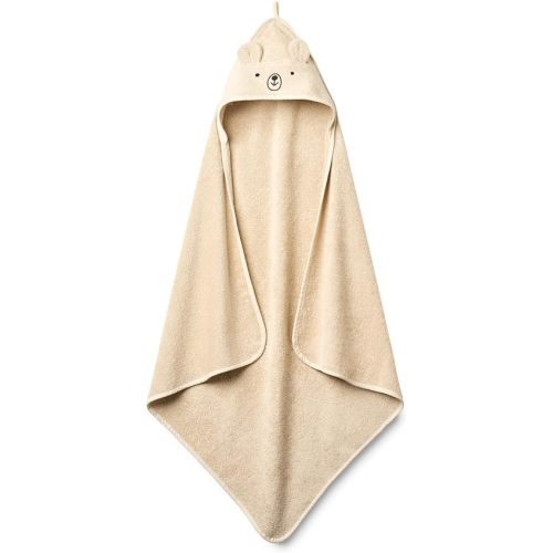 Baby Hooded Towel – Organic Cotton Baby Bath Towels – Baby Towels, Baby Bath Towels for Baby Boy, Baby Girl, 32" x 32" Super-Soft and Absorbent Baby Towels for Newborn (Bear - Fog)