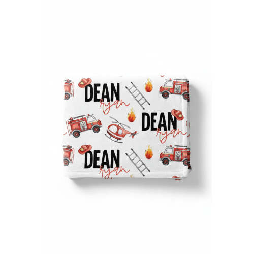 Firetrucks Personalized Toddler Blanket