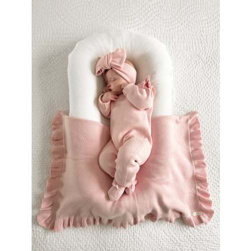 Classic Ruffle Jumpsuit - Powder Pink