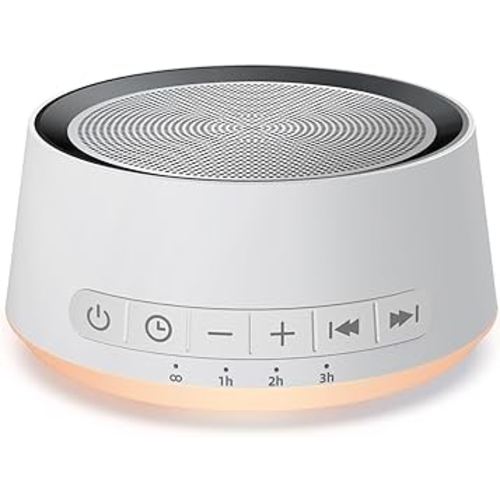 Sound Machine White Noise Machine with 30 Soothing Sounds 10 Colors Night Light Sleep Machine for Baby Kids Adults Brown Nosie Machine with 32 Volume Levels for Office Home Travel