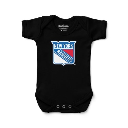 Newborn & Infant New York Rangers Chad & Jake Black Primary Logo Bodysuit