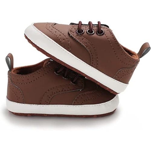 LAFEGEN Baby Boys Girls Classic PU Leather Loafers Soft Sole Oxford Dress Shoes First Walking Flat Moccasins Casual Sneaker