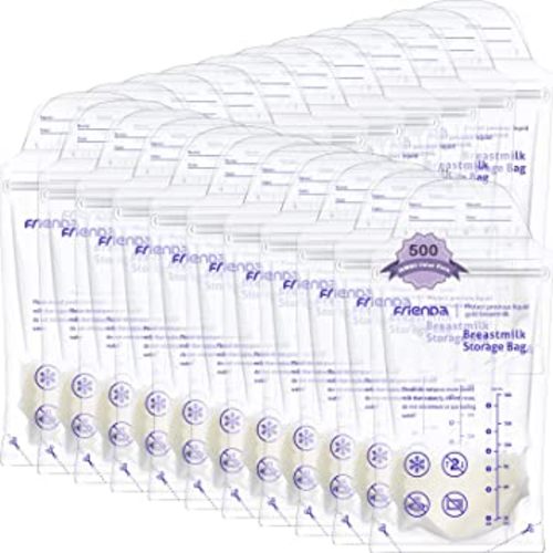 500 Count Breast Milk Storage Bags Bulk 6 Oz No Leak Milk Storing Bags Zipper Seal Breastmilk Freezer Bags Disposable Breastmilk Container for Breastfeeding Refrigeration Freezing Storage Essentials