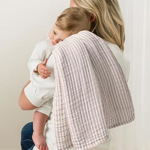 Itzy Ritzy Breastfeeding Wrap & Cover (Taupe Stripe)