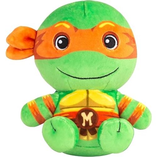 Club Mocchi-Mocchi- Teenage Mutant Ninja Turtles Plush - TMNT Michelangelo Plushie - Ninja Turtle Stuffed Animal Toys and Room Decor - Plush Collectible TMNT Figures - 6 inch