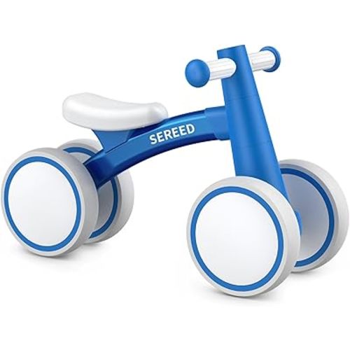 SEREED Baby Balance Bike for 1 Year Old Boys Girls 12-24 Month Toddler Balance Bike, 4 Wheels Toddler First Bike, First Birthday Gifts