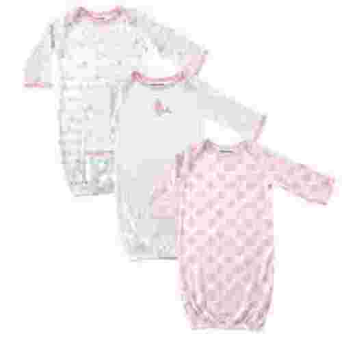 Luvable Friends Baby Girl Cotton Gowns, Bird, 0-6 Months