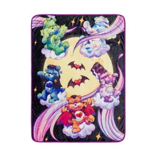 Silver Buffalo Care Bears x Universal Monsters Raschel Throw Blanket | 45 x 60 Inches