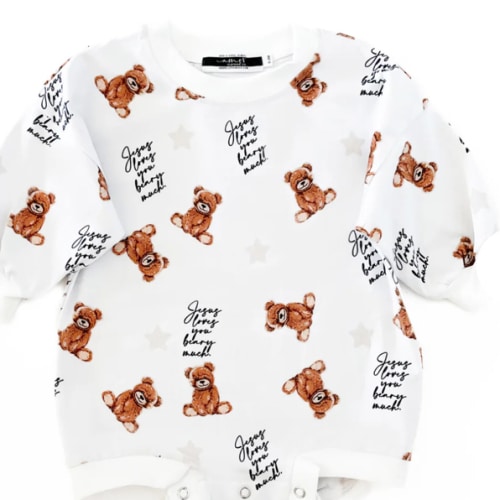 Jesus Loves You Beary Much Bubble Jumpsuit – OUR HOUSE ABOVE