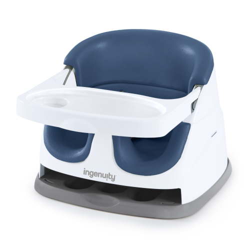 Ingenuity Infant Baby Base 2-in-1 Booster Feeding High Chair and Floor Seat with Self-Storing Tray - Night Sky