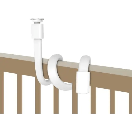 HelloBaby Baby Monitor Mount Works HB6550/ HB65/ HB6339/ HB40/ HB6081/ HB66/ HB6351, 20 Inch Flexible Arm Bracket, Baby Monitor Holder Attaches to Crib Cot Shelves, Indoor Without Tools or Wall Damage